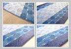 17 Ft Blue Extra Long Hallway Runner Rug, Custom Size, Non Slip Washable | - Image 5