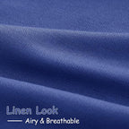 Classic Blue Linen Curtains 108 Inches Long - Image 5