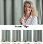 H.VERSAILTEX Blackout Curtains Linen Curtains 120 inches Long 100% Black Out - Image 5