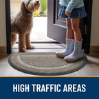 OLANLY Half Circle Front Door Mat Outside 29.5x17 All-Season Rubber Doormat | - Image 7