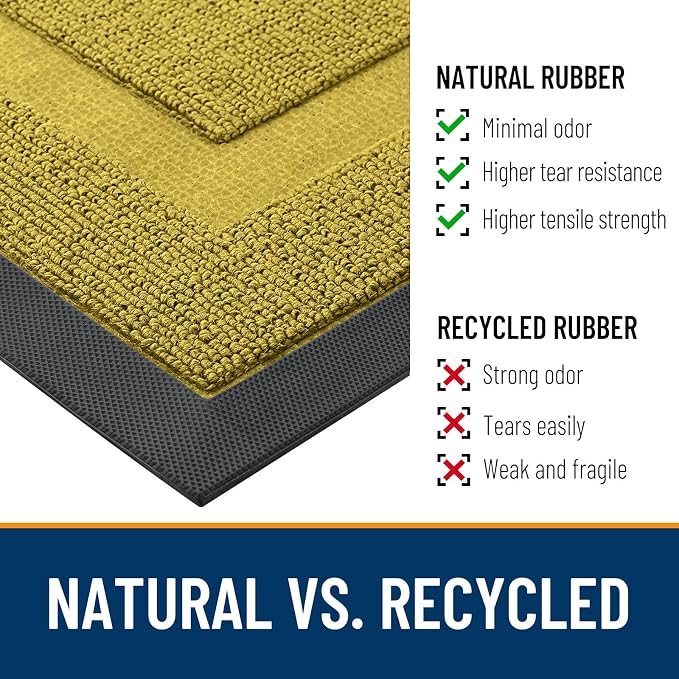OLANLY Front Door Mat Outside 35x23, All-Season Heavy-Duty Rubber Doormat | - Image 3