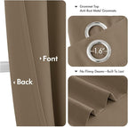 MIULEE Blackout Curtains for Bedroom 2 Panels 40 x 45 Inch Long Khaki | Thermal - Image 4