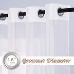 NICETOWN Sheer Window Curtains for Bedroom, Grommet Airy and Breathable Soft - Image 2