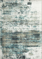 8x10 Area Rugs for Living Room: Washable Abstract Teal Green Badroom Carpet | - Image 8