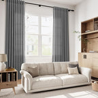 Blazer Grey Cutains Morden Linen Blend Light Filtering Back Tab Curtains - Image 7