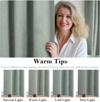 H.VERSAILTEX Linen Blackout Curtains 108 Inches Long 100% Blackout Thermal - Image 5