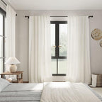 Back Tab Linen Curtains 96 inches Long 2 Panels Set - Image 7