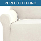 H.VERSAILTEX Stretch Couch Cover 2 Cushion Sofa Loveseat Slipcover|Sofa Cover - Image 5