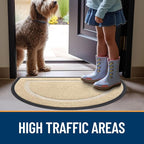 OLANLY Half Circle Front Door Mat Outside 35x23 All-Season Rubber Doormat | - Image 8