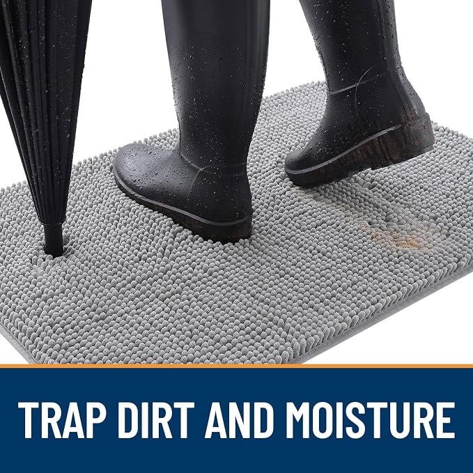 OLANLY Dog Door Mat for Muddy Paws 30x20, Super Absorbent Chenille Mud Mat | - Image 2