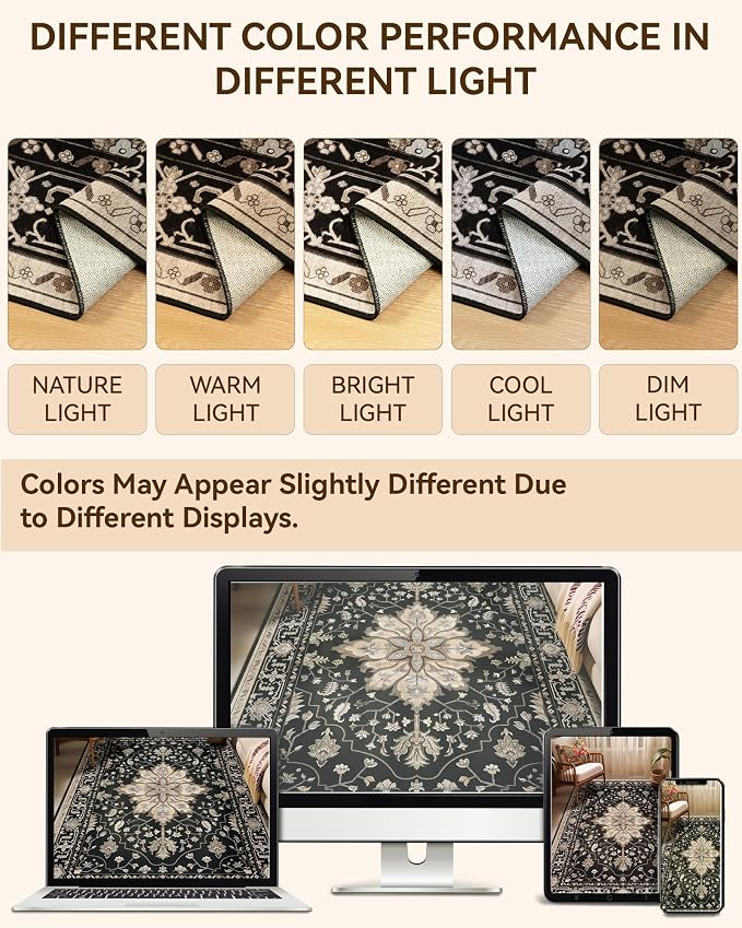 RELEANY Washable Area Rug, Runner 2'x8', Water Repellent, Pet Friendly - Image 7