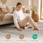 cotiled Boho 7x9 Area Rug for Living Room: Large Moroccan Washable Rug | Solve - Image 2