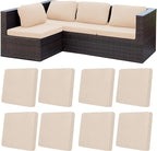 8Pcs Patio Cushion Covers, Outdoor Stretch Cushion Covers, Washable | Stretch by Unknown