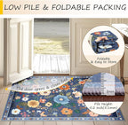 RELEANY Floral 5x7 Area Rug Machine Washable Soft Print Boho Carpet Non Slip - Image 5