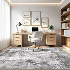 LOONGRUG 6x9 Area Rugs Washable Neutral Modern Abstract Living Room Rug | Soft - Image 8
