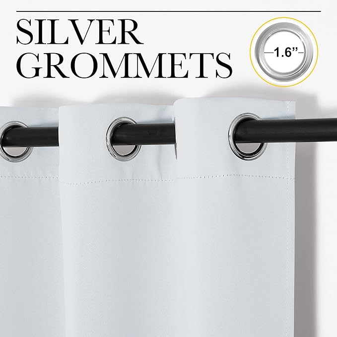 NICETOWN Window Treatment Thermal Insulated Grommet Room Darkening Curtains - Image 4