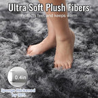 Area Rugs 9x12 Living Room, Large Dark Grey Shag Rugs - Image 2