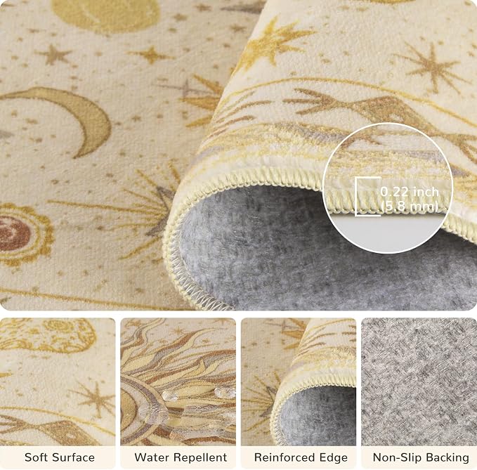 Vacuum-Friendly, 2x3 Washable Area Rug - Image 3