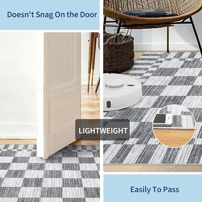 GarveeHome 2x12 Checkered Kitchen Runner Rug - Image 6
