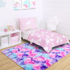 4x6 Tie-Dyed Pink Purple Blue Fluffy Area Rug Non-Slip - Image 8