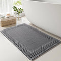 RESARE Waffle Bath Mat for Bathroom, Non Slip Bathroom Rugs 17x24 Dark Grey | by Resare