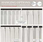 Beige White Pinch Pleated 78 Inch Curtains 2 Panels Set - Image 4