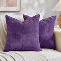 Fancy Homi 2 Packs Purple Decorative Throw Pillow Covers 16x16 Inch by Fancy+Homi