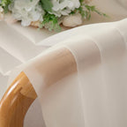 Chyhomenyc Cream Sheer Curtains 90 Inches Long - Image 3