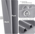 MIULEE Blackout Curtains for Bedroom 2 Panels 40 x 63 Inch Long Light Grey | - Image 4