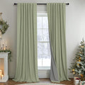 Sage Green Boho Blackout Curtains by Pitalk