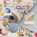 HEBE Hallway Runner Rug 2'x6', Washable Non Slip Kitchen Rug Runner | Soft Boho - Image 6
