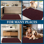OLANLY Dog Door Mat for Muddy Paws 70x32, Super Absorbent Chenille Mud Mat | - Image 8