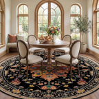 RELEANY Washable Area Rug, Round 10ft, Water Repellent, Pet Friendly, Vintage - Image 3