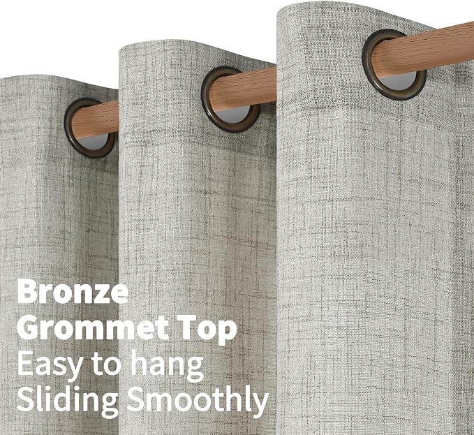 YoungsTex Dark Grey Linen Curtains - Image 4