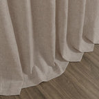 Ecru Linen 112 Inch Curtains for Living Room Light Filtering Semi Sheer Curtain - Image 7