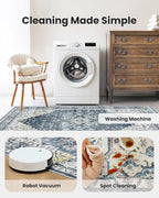 AMADA HOMEFURNISHING 9x12 Washable Area Rug, Low-Profile Large Area Rug - Image 3