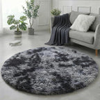 Amdrebio Tie-Dyed Dark Grey Cool Round Rug 4Ft - Image 4