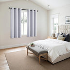 MIULEE Blackout Curtains for Bedroom 2 Panels 40x63 Inch Long Greyish White | - Image 6