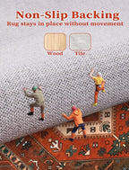 SERISSA 2x6 Washable Non Slip Boho Runner Rug - Image 5