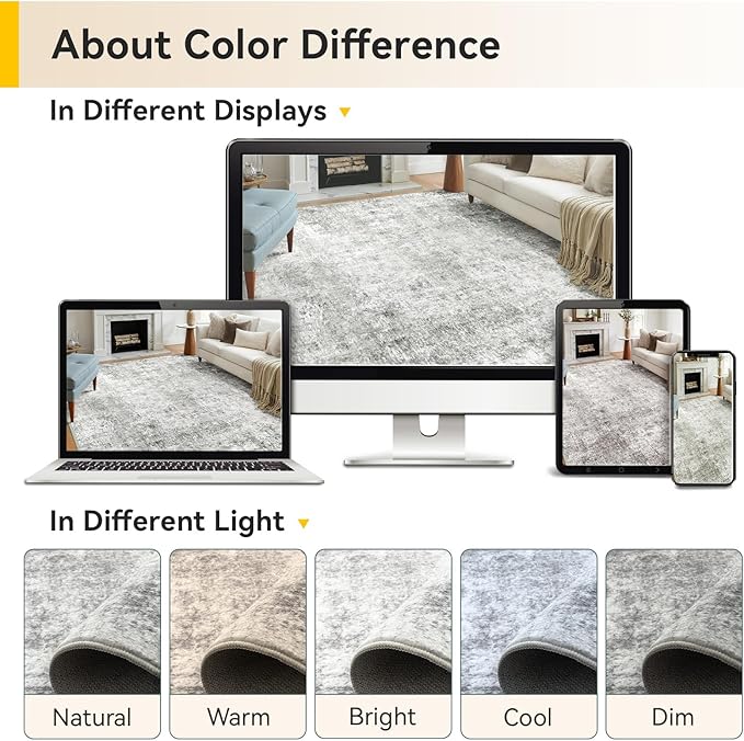 RELEANY Washable Runner 2'x6' Abstract Area Rug - Image 9