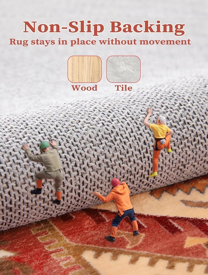 SERISSA 2'6"x8' Washable Non Slip Boho Runner Rug - Image 5