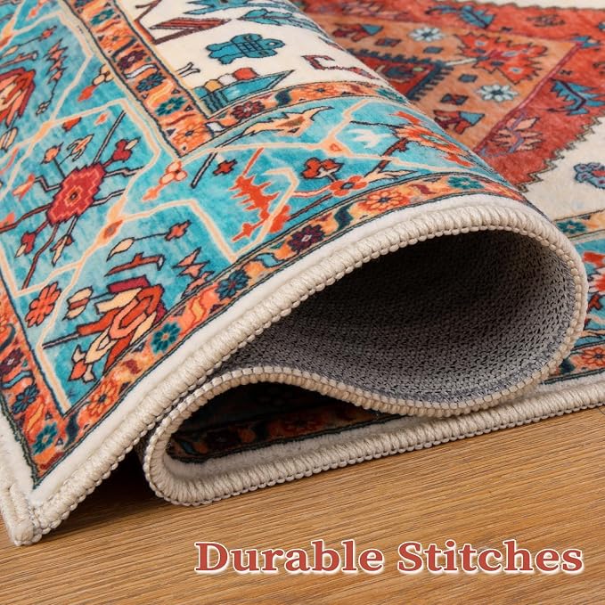 SERISSA 2x3 Washable Non Slip Boho Small Area Rug - Image 8