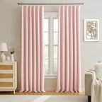 Pinch Pleated Curtains 92 Inches Long, Home Fashion Microfiber Thermal by KEQIAOSUOCAI