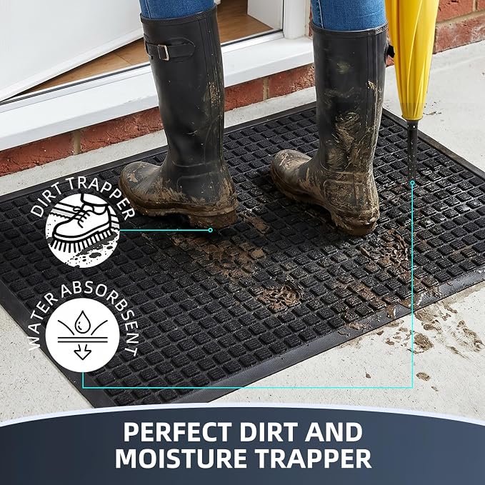 Front Door Mat Outside Entrance, Heavy Duty Waterproof Doormat | 47.5"x35.5" - Image 3