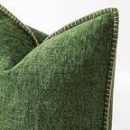 MIULEE Decorative Euro Sham Pillow Covers 26x26 Inch Forest Green 2 Pack | - Image 2