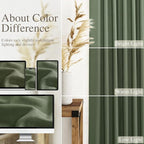 Linen Curtains 40 Inch Length 2 Panels - Image 3