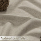 100% Blackout Linen Curtains for Bedroom 84 inches Long, Thermal Insulated Room - Image 3