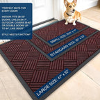 OLANLY Front Door Mat Outside Entrance 47x32, Waterproof Heavy-Duty Doormat | - Image 2