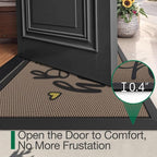 LUMI Outside Welcome Door Mat 32x47, Non-Slip Durable Rubber Easy Clean | Bee - Image 3