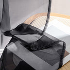 MIULEE Black Sheer Curtains 90 Inches Long 4 Panels 54 x 90 Inches | Light - Image 7